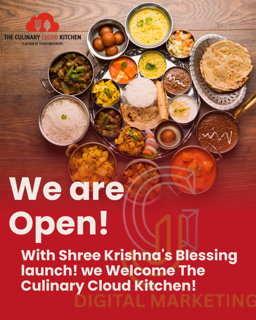 red and white modern we are open restaurant instagram post